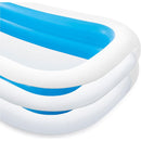 Swim Center Family Pool for 2-3 Kids, Backyard Splash Pool for Children 6+ Years Old, 198-Gallons, Blue & White