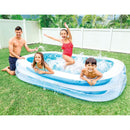 Swim Center Family Pool for 2-3 Kids, Backyard Splash Pool for Children 6+ Years Old, 198-Gallons, Blue & White