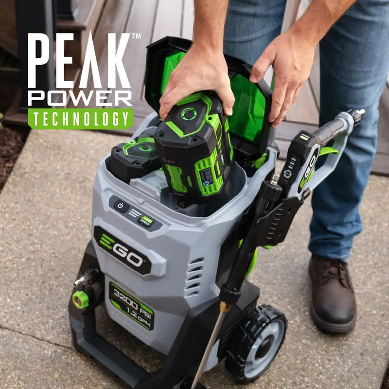 EGO Power+ HPW3204 3200 psi Battery 2 gpm Pressure Washer W/ (2) 6AH BATTERIES