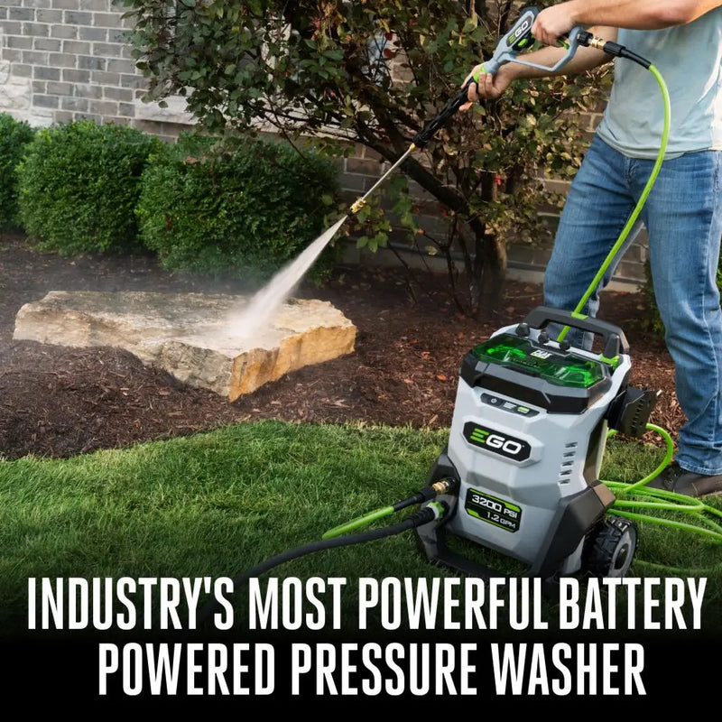 EGO Power+ HPW3204 3200 psi Battery 2 gpm Pressure Washer W/ (2) 6AH BATTERIES