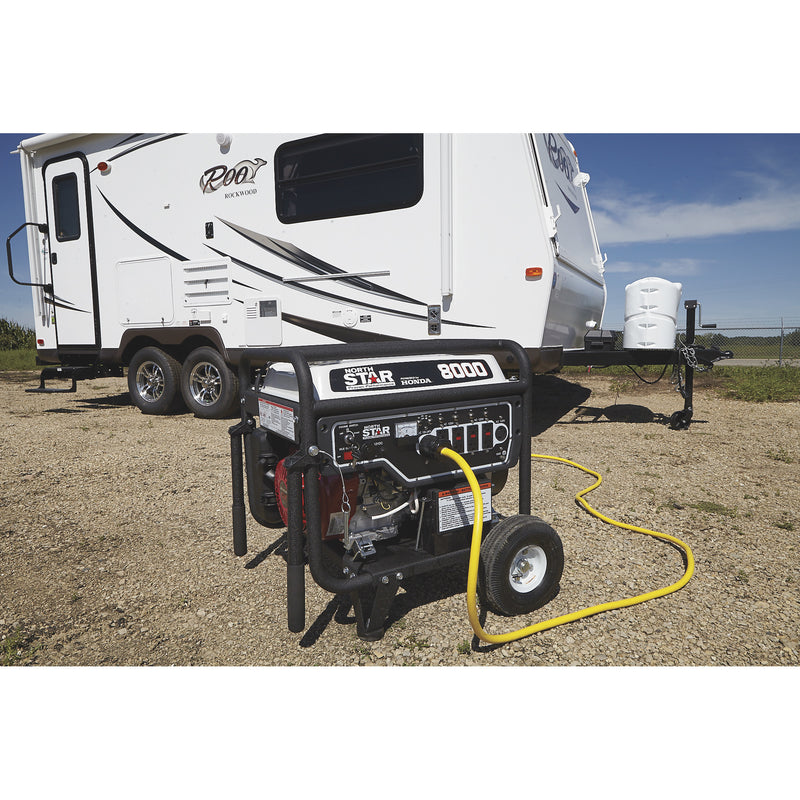 NorthStar Portable Generator with Honda GX390 Engine — 8000 Surge Watts, 6600 Rated Watts, Electric Start