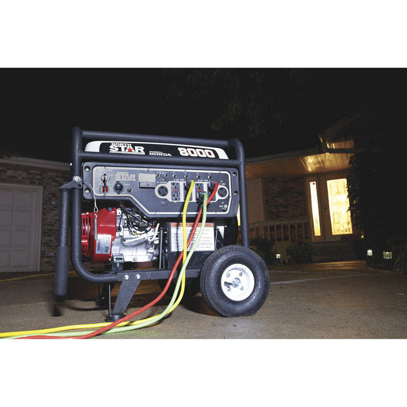 NorthStar Portable Generator with Honda GX390 Engine — 8000 Surge Watts, 6600 Rated Watts, Electric Start