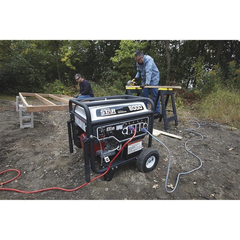 NorthStar Portable Generator with Honda GX390 Engine — 8000 Surge Watts, 6600 Rated Watts, Electric Start