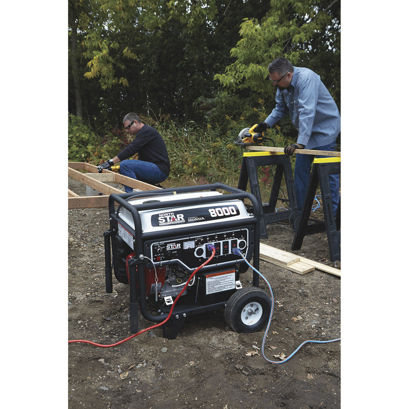 NorthStar Portable Generator with Honda GX390 Engine — 8000 Surge Watts, 6600 Rated Watts, Electric Start