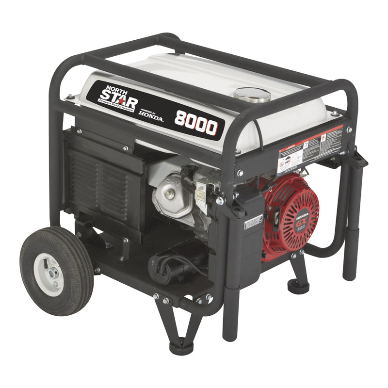 NorthStar Portable Generator with Honda GX390 Engine — 8000 Surge Watts, 6600 Rated Watts, Electric Start