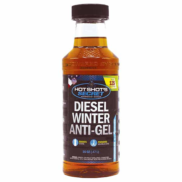 Hot Shot's : Diesel Winter Anti-Gel - 16 OZ Round Bottle - Fuel Additive