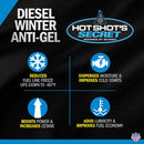 Hot Shot's : Diesel Winter Anti-Gel - 16 OZ Round Bottle - Fuel Additive