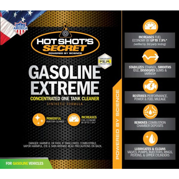 Hot Shot's : GASOLINE EXTREME - 16 OZ Bottle - Fuel Additive