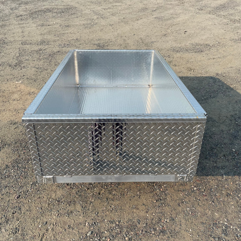 Trophy Trailer - Aluminum Yard Trailer - Diamond Plate Sides - 33" x 60" - Lift Out Rear Gate