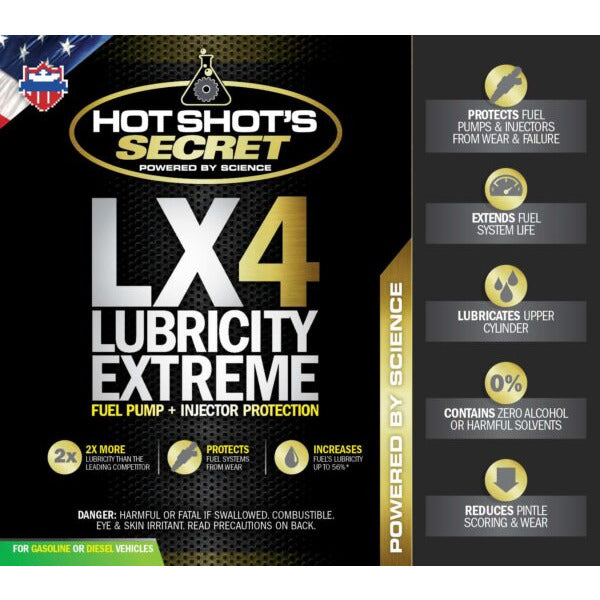 Hot Shot's : LX4 Lubricity Extreme - 16 OZ Bottle - Fuel Additive