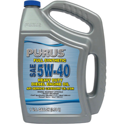 PURUS® SYNTHETIC SAE 5W-40 API CK-4 ENGINE OIL